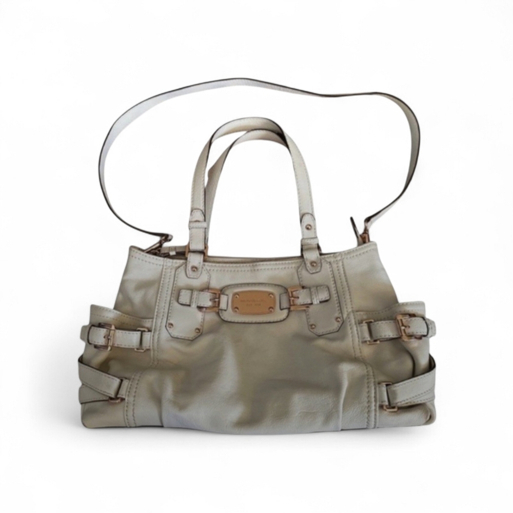 Michael Kors Ivory Leather Shoulder Bag